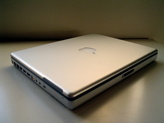 PowerBook with lid closed.